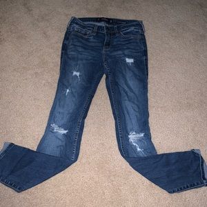 Blue cuffed Hollister jeans